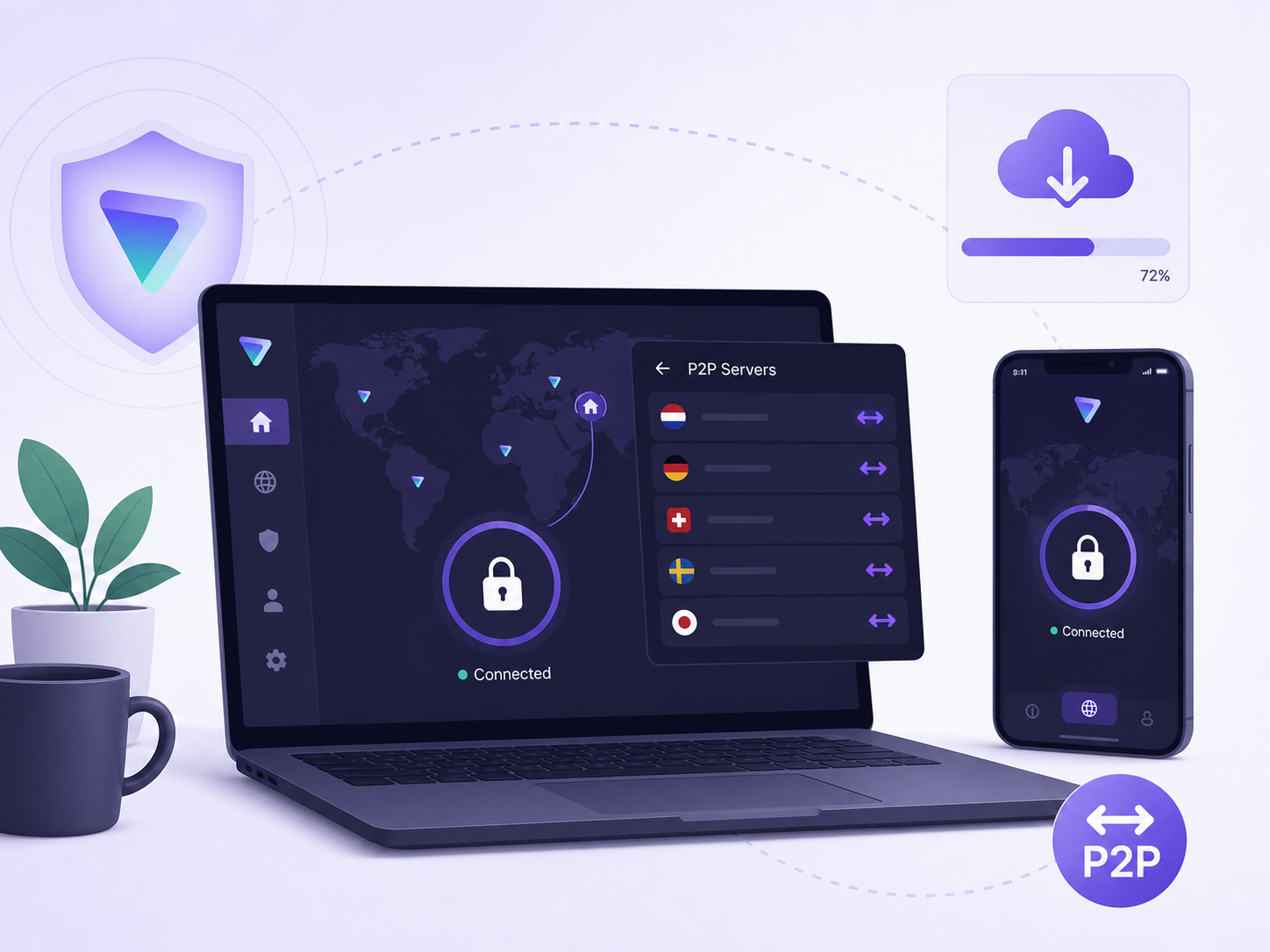 Proton VPN 支援 BT 下載（P2P）嗎？免費伺服器可以使用嗎？